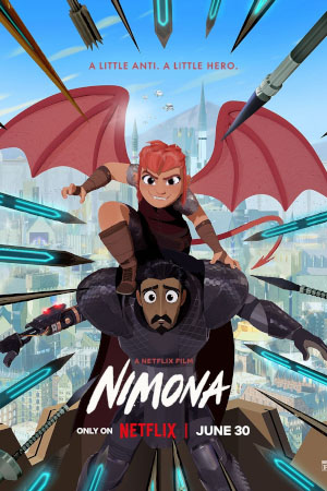 Download Nimona (2023) WebRip [Hindi + Tamil + Telugu + English] ESub 480p 720p 1080p